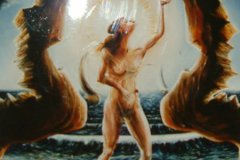 Mujer y gaviota